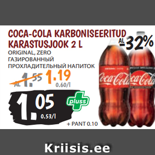 Allahindlus - COCA-COLA KARBONISEERITUD KARASTUSJOOK 2 L