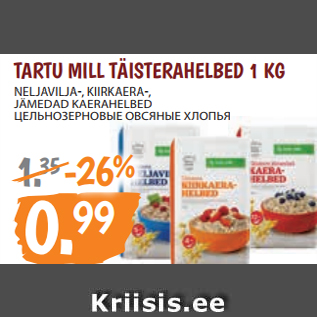 Allahindlus - TARTU MILL TÄISTERAHELBED 1 KG