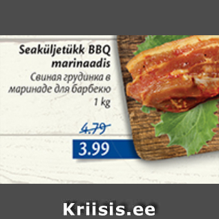 Allahindlus - Seaküljetükk BBQ marinaadis