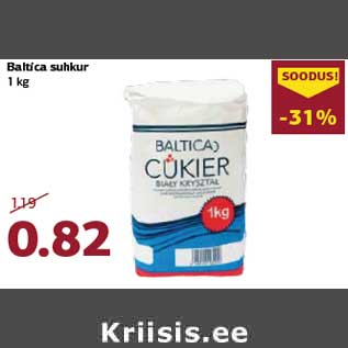 Allahindlus - Baltica suhkur 1 kg