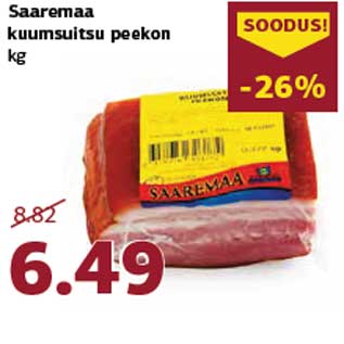 Allahindlus - Saaremaa kuumsuitsu peekon kg