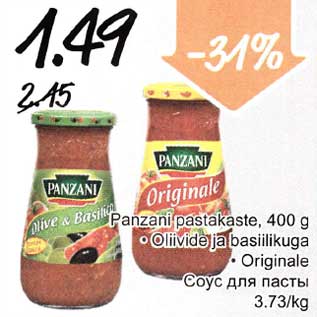 Allahindlus - Panzani pastakaste, 400 g