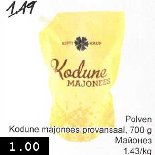 Allahindlus - Polven Kodune majonees provansaal,700g