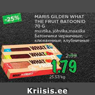 Allahindlus - MARIS GILDEN WHAT THE FRUIT BATOONID 70 G