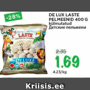 Allahindlus - DE LUX LASTE PELMEENID 400 G