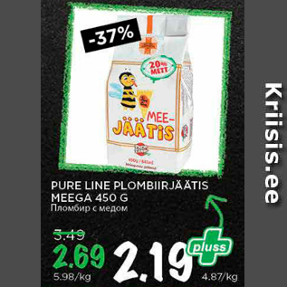 Allahindlus - PURE LINE PLOOMBIIRJÄÄTIS MEEGA 450 G