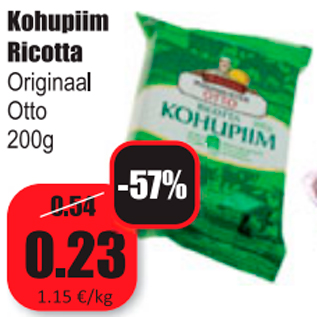 Allahindlus - Kohupiim Ricotta Otto