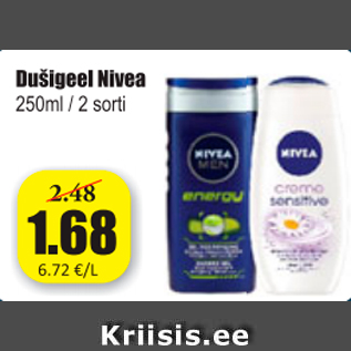 Allahindlus - Dušigeel Nivea