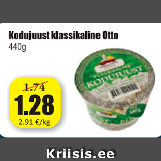 Allahindlus - Kodujuust klassikaline Otto 440 g