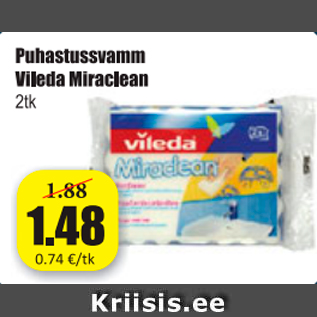 Allahindlus - Puhastussvamm Vileda Miraclean 2 tk