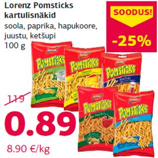 Allahindlus - Lorenz Pomsticks kartulisnäkid