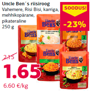 Allahindlus - Uncle Ben´s riisiroog