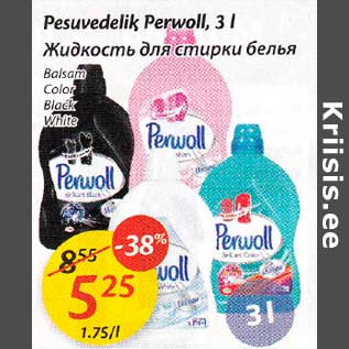 Allahindlus - Pesuvedelik Perwoll, 3 l