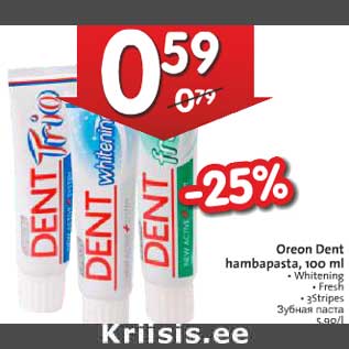 Allahindlus - Oreon Dent hambapasta, 100 ml