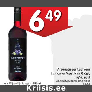 Allahindlus - Aromatiseeritud vein Lumoava Mustikka Glögi,15%, 75 cl