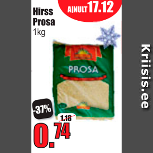 Allahindlus - Hirss Prosa 1kg