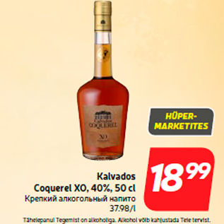 Allahindlus - Kalvados Coquerel XO, 40%, 50 cl