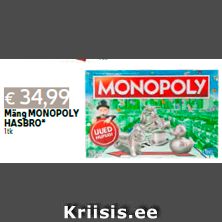 Allahindlus - Mäng MONOPOLY HASBRO* 1 tk