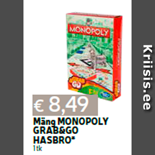 Allahindlus - Mäng MONOPOLY GRAB&GO HASBRO* 1 tk