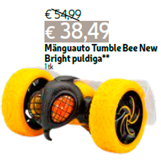 Allahindlus - Mänguauto Tumble Bee New Bright puldiga** 1 tk