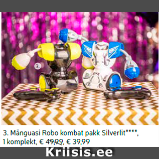 Allahindlus - Mänguasi Robo kombat pakk Silverlit****, 1 komplekt