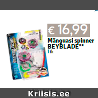 Allahindlus - Mänguasi spinner BEYBLADE** 1 tk