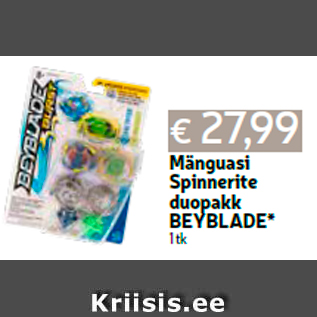 Allahindlus - Mänguasi Spinnerite duopakk BEYBLADE* 1 tk