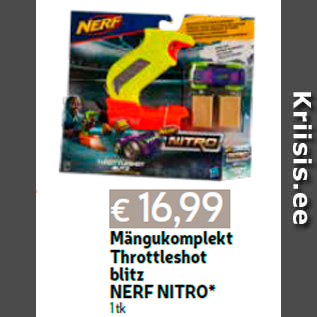 Allahindlus - Mängukomplekt Throttleshot blitz NERF NITRO* 1 tk