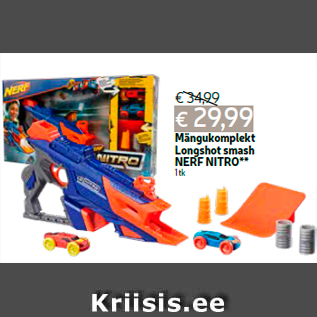 Allahindlus - Mängukomplekt Longshot smash NERF NITRO** 1 tk