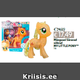 Allahindlus - Mänguasi Säravad sõbrad MY LITTLE PONY** 1 tk