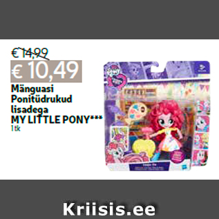 Allahindlus - Mänguasi Ponitüdrukud lisadega MY LITTLE PONY*** 1 tk