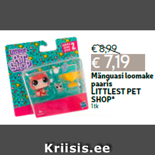 Allahindlus - Mänguasi loomake paaris LITTLEST PET SHOP* 1 tk