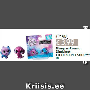 Allahindlus - Mänguasi Cosmic 2 kujukest LITTLEST PET SHOP*** 1 tk 1 tk