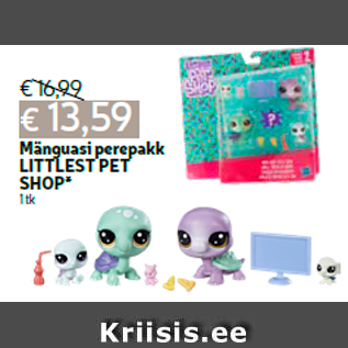 Allahindlus - Mänguasi perepakk LITTLEST PET SHOP* 1 tk