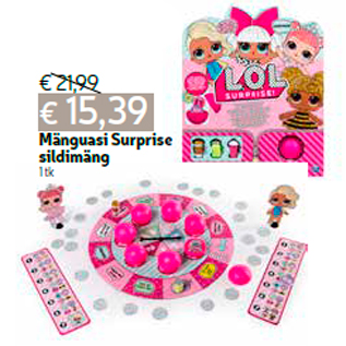 Allahindlus - Mänguasi Surprise sildimäng 1 tk