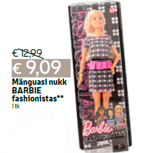 Allahindlus - Mänguasi nukk BARBIE fashionistas** 1 tk