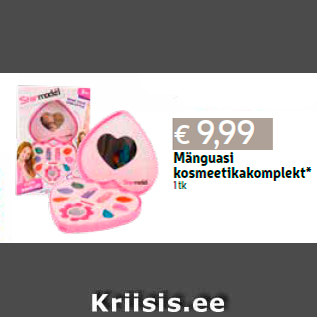 Allahindlus - Mänguasi kosmeetikakomplekt* 1 tk