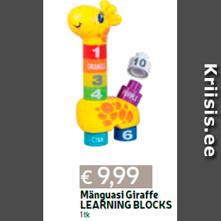 Allahindlus - Mänguasi Giraffe LEARNING BLOCKS 1 tk