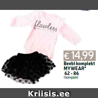 Allahindlus - Beebi komplekt MYWEAR* 62 - 86 1 komplekt