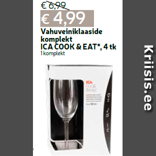 Allahindlus - Vahuveiniklaaside komplekt ICA COOK & EAT*, 4 tk 1 komplekt