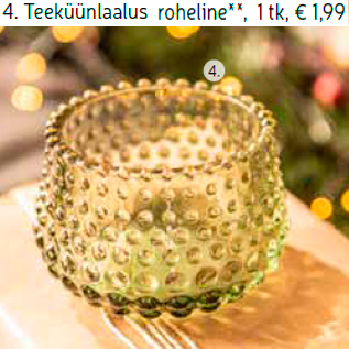 Allahindlus - 4. Teeküünlaalus roheline**, 1 tk