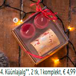 Allahindlus - 4. Küünlajalg**, 2 tk, 1 komplekt