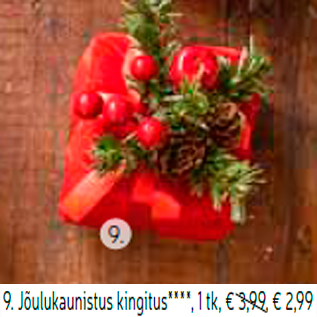 Allahindlus - 9. Jõulukaunistus kingitus****, 1 tk