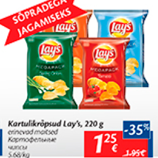 Allahindlus - Kartulikrõpsud Lay´s, 220 g