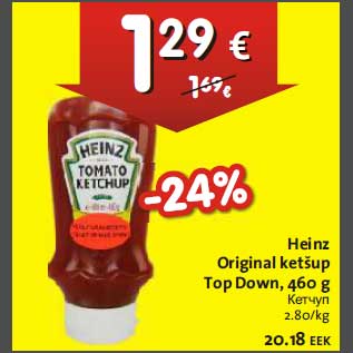 Allahindlus - Heinz Original ketšup Top Down