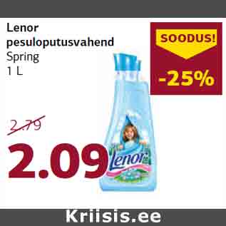 Allahindlus - Lenor pesuloputusvahend Spring 1 L