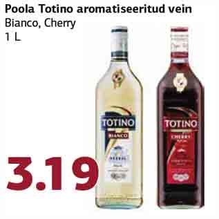 Allahindlus - Poola Totino aromatiseeritud vein Bianco, Cherry 1 L