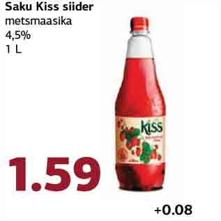 Allahindlus - Saku Kiss siider metsmaasika 4,5% 1 L