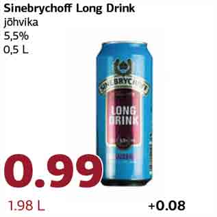 Allahindlus - Sinebrychoff Long Drink jõhvika 5,5% 0,5 L