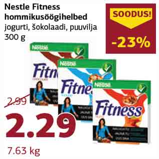 Allahindlus - Nestle Fitness hommikusöögihelbed jogurti, šokolaadi, puuvilja 300 g